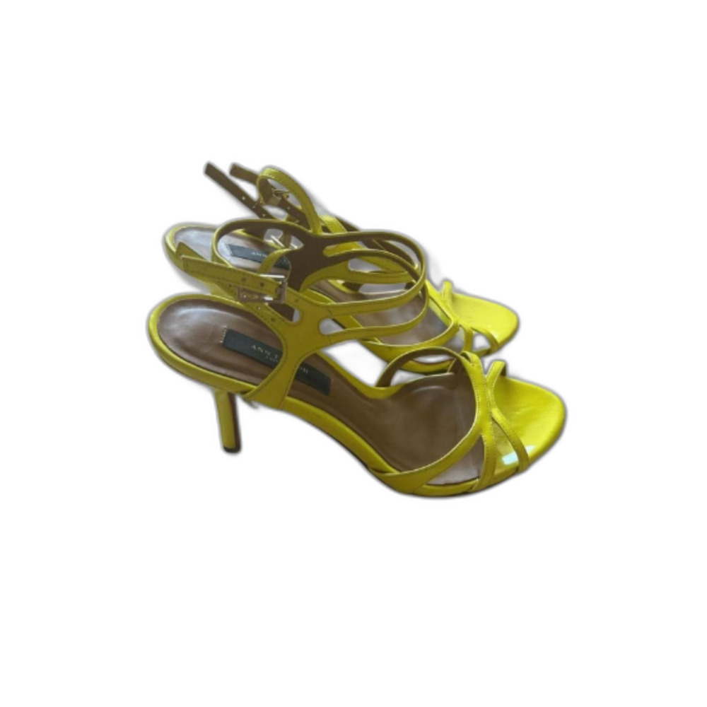 Ann Taylor Women's Yellow Strappy Heels Size 7.5 - Picture 2 of 6